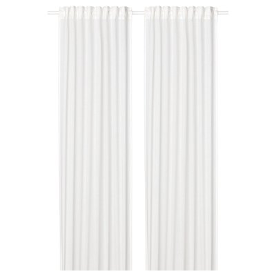 IKEA SILVERLÖNN Sheer curtains, 1 pair 57x98 " White