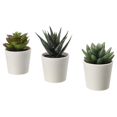 IKEA FEJKA Artificial potted plant with pot 2 ¼ " 3 pack Three